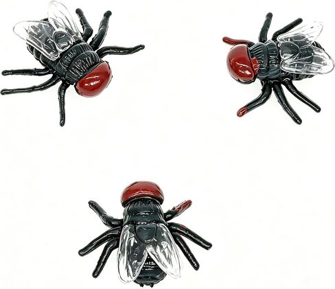 20pcs Fake Green Fly Flies Bug Plastic Mock Insects Reptile Joke Toys Prank Scary Trick Tricky Brains for Halloween Party in Kuwait