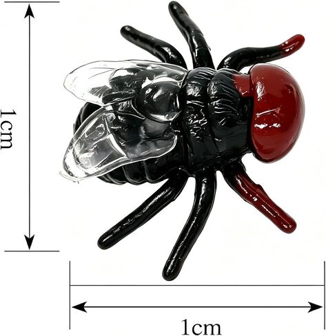 20pcs Fake Green Fly Flies Bug Plastic Mock Insects Reptile Joke Toys Prank Scary Trick Tricky Brains for Halloween Party in Kuwait