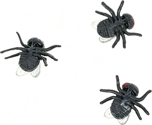 20pcs Fake Green Fly Flies Bug Plastic Mock Insects Reptile Joke Toys Prank Scary Trick Tricky Brains for Halloween Party in Kuwait