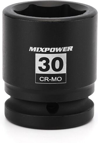 مقبس صدمات عميق للمحرك MIXPOWER 6 نقاط 3/4 بوصة - 33 مم (متري)، CR-MO، مقبس صامولة محور 3/4 بوصة لمحرك 6 نقاط لسهولة إزالة صواميل عمود المحور (33 مم) in Kuwait