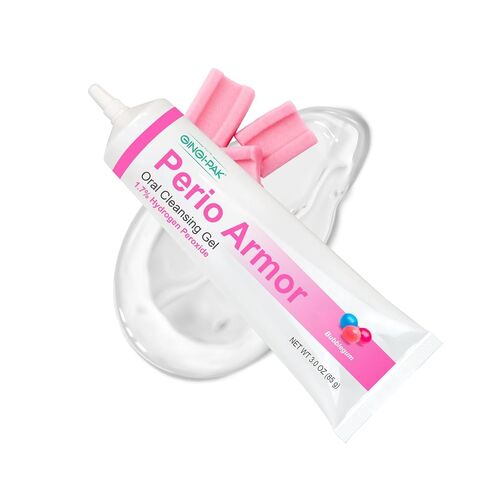 Perio Armor 1.7% HP Oral Cleansing Gel for Healthy Gums and A White Smile - Boost Whitening & Freshness with This Non-Invasive Treatment, 3 oz, Strawberry in Kuwait