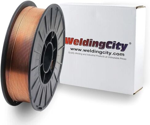 سلك لحام MIG من الفولاذ الطري WeldingCity ER70S-6 لفة 11 رطل 0.030 بوصة (0.8 مم) 8 بوصة - بكرة in Kuwait