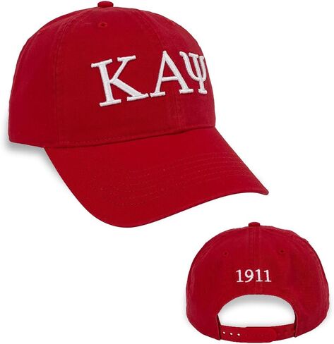 قبعة بيسبول Kappa Alpha Psi Yo Nupe ذات حواف مطرزة، قبعة قابلة للتعديل بحزام قماشي للبالغين (النمط 4) أحمر in Kuwait