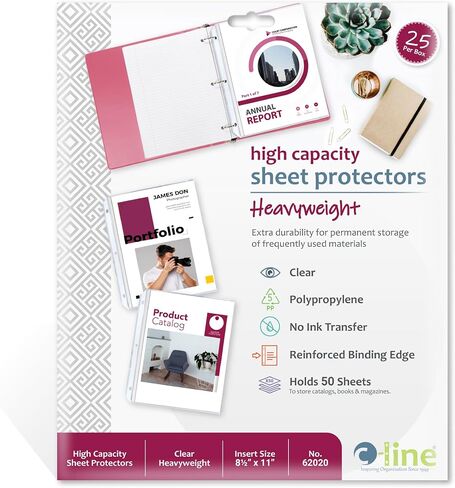 C-Line High-Capacity Top-Loading Sheet Protectors (CLI62020) in Kuwait