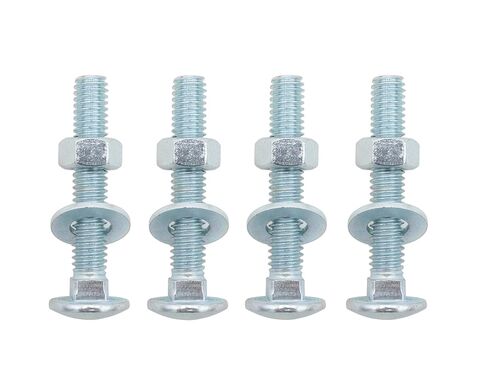LBY 8 Sets Carriage Bolts Screws Assortment Kit, 5/16-18 x 3'' Round Head Square Neck Bolts (with Hex Nuts and Flat Washers), Carbon Steel (Zinc Plated), Silvery in Kuwait