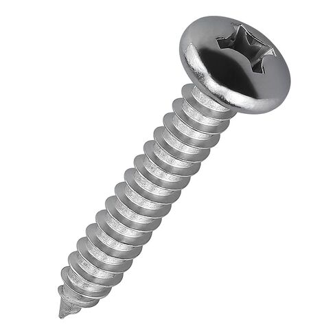 #10 x 1-1/4" (50 Pack) Stainless Steel Phillips Pan Head Wood Screws, Stainless Steel 304 (18-8), Pan Head Sheet Metal Screws Self Tapping for Wood in Kuwait