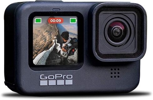 GoPro HERO9 Black - Waterproof Action Camera with Front LCD and Touch Rear Screens, 5K Ultra HD Video, 20MP Photos, 1080p Live Streaming, Webcam, Stabilization in Kuwait