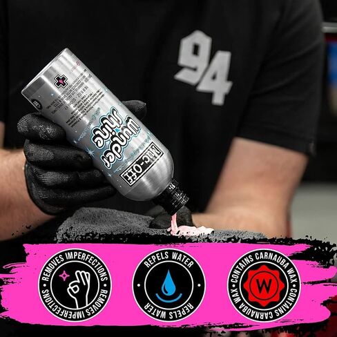 Muc-Off Wundershine، 16.9 أونصة سائلة - ملمع سيارات عالي الأداء، وملمع وتفاصيل للدراجات النارية - ملمع هيكل السيارة والمعادن للدراجات والدراجات النارية والسيارات in Kuwait