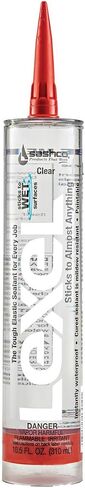 Sashco Inc 13010 6 Pack 10.5 oz. Lexel Adhesive Caulk, Clear in Kuwait
