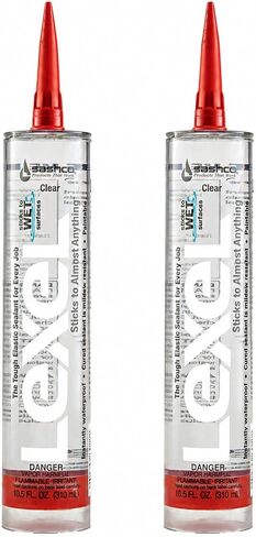 Sashco Inc 13010 6 Pack 10.5 oz. Lexel Adhesive Caulk, Clear in Kuwait