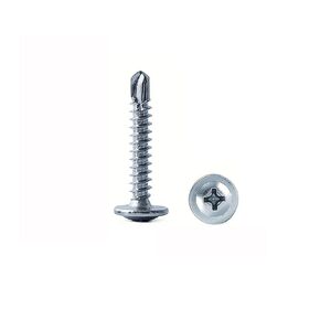 #8 X 1/2" Self Drilling Modified Truss Head Sheet Metal Screws Zinc Coated Steel Self Tapping Sheet Metal Tek Screws, 130 Pack in Kuwait