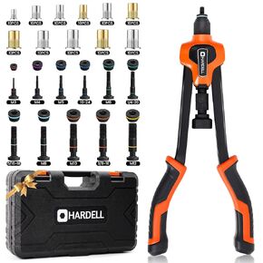 HARDELL Rivet Nut Tool, 14" Rivnut Tool with 100 Pcs Rivet Nuts and 7 Metric & Inch Mandrels M6 M8 M10, 1/4-20, 5/16-18, 3/8-16, 10-24 and Rugged Carrying Case in Kuwait