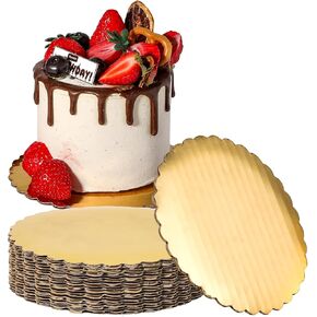 Fit Meal Prep 20 Pack 6 Inch Round White Cake Boards, Disposable Pizza Circles, Pan Base Stand for Desserts and Pastries, Greaseproof Cardboard Rounds for DIY, Birthday in Kuwait