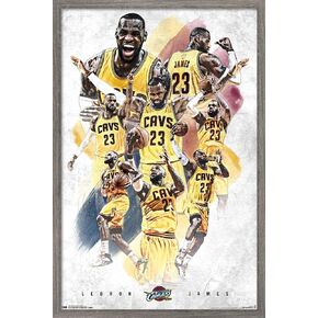 ملصق حائط من Trends International NBA Cleveland Cavaliers - Lebron James 15، 22.37 بوصة × 34.00 بوصة، حزمة ملصق ومشبك ممتاز in Kuwait