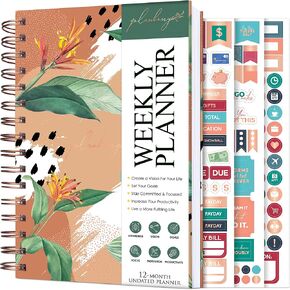 PLANBERRY Weekly Planner – Undated Life Organizer & Budget Planner – Time Management, Goal Setting, to-Do List, Work-Life Balance & Habit Tracker – 6.1″ x 8.1″ (Green Pastures) in Kuwait