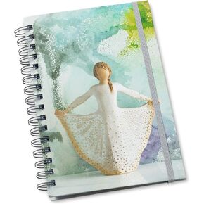 Willow Tree Butterfly Notebook, Lined, Spiral-bound, Hard-Cover Booklet to keep lists, thoughts, To-Dos and Reflections, Features Beautiful Image of Butterfly Carved Sculpture in Kuwait