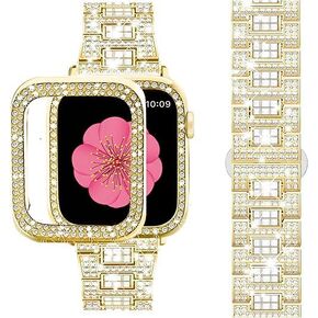 SUPOIX Bling Bands for Apple Watch Women+Case-Shiny Band for iwatch in Kuwait
