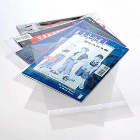 Clear Comic Book Bags | 100 Bags | 7 1/8" x 10 5/8" Perfect for Comic Books, Art, or Memorabilia | Protects from Wear and Tear | Resealable Adhesive | Archival Safe in Kuwait
