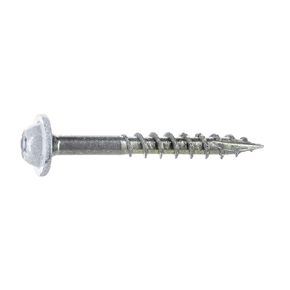 #9 x 3 Saberdrive White Cabinet Screws 1 LB, Approx. 75 Pieces, Durable Wood Screws, Serrated Thread for Secure Fastening, Avoid Cam Out in Kuwait