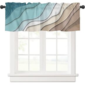 Western Stars Curtains Valance for Kitchen Windows,Texas Stars Farm Barn Short Curtains & Drapes Rod Pocket，Rustic Wooden Valance for Bedroom Living Room Curtain Over Sink 54x18in,1Panel in Kuwait