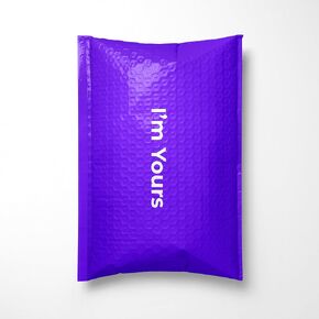 Rollo Bubble Mailers 4x8 Inches - Purple Padded Envelopes (25 Pack) - Self Seal Mailing Bags for Shipping Packages - Small Business Mail Supplies - Waterproof 4 x 8 Bubble Mailer with Message in Kuwait