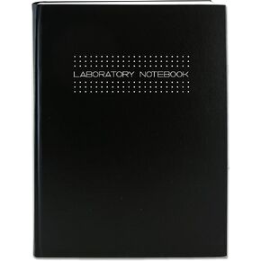 BookFactory Bullet Lab Notebook/Laboratory Notebook/Dot Lab Book - 96 Pages, 8 7/8" x 11 1/4", Black Dotted Cover, Section Sewn Hardbound Laboratory Notebook (LIRPE-096-LDS-A-LKT1(DotLab)) in Kuwait