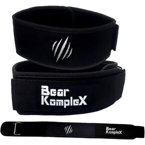 Bear KompleX 4" Straight Weightlifting Belt for at-Home Powerlifting, Squats, Weight Training and More. Low Profile with Super Firm Back for Maximum Stability & Exceptional Comfort in Kuwait