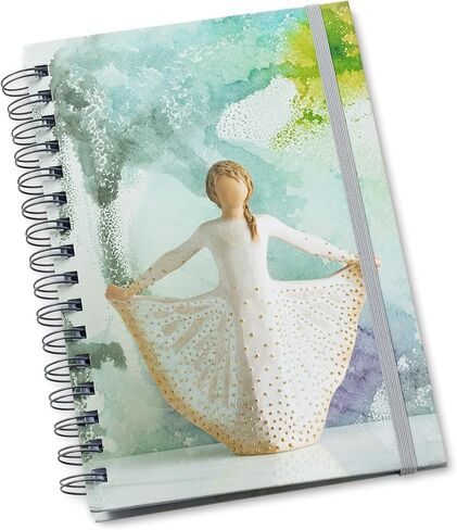 Willow Tree Butterfly Notebook, Lined, Spiral-bound, Hard-Cover Booklet to keep lists, thoughts, To-Dos and Reflections, Features Beautiful Image of Butterfly Carved Sculpture in Kuwait