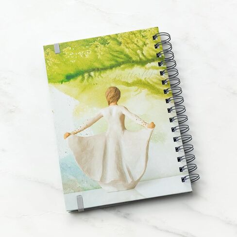 Willow Tree Butterfly Notebook, Lined, Spiral-bound, Hard-Cover Booklet to keep lists, thoughts, To-Dos and Reflections, Features Beautiful Image of Butterfly Carved Sculpture in Kuwait