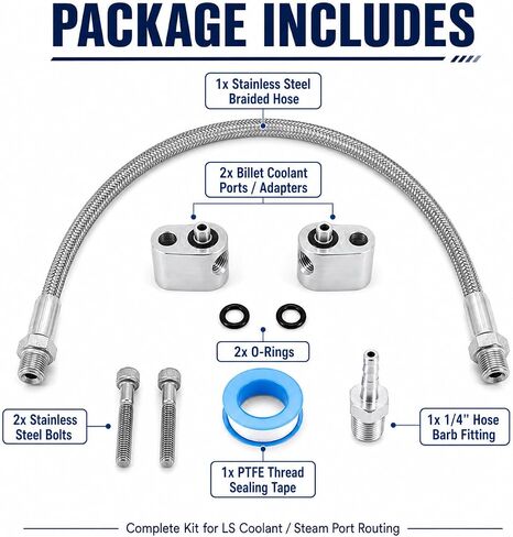 LS Throttle Body Bypass Hose kit LS Coolant/Steam Port Crossover Hose Kits… in Kuwait