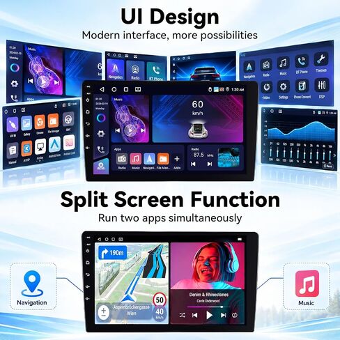 2G/64G Android 13 Car Stereo for Hyundai Elantra 2007-2010 Radio with Wireless Apple Carplay&Android Auto GPS Navigation, 9" Touchscreen Bluetooth Hi-Fi Audio/WiFi/SWC/USB+Backup Camera&Mic in Kuwait