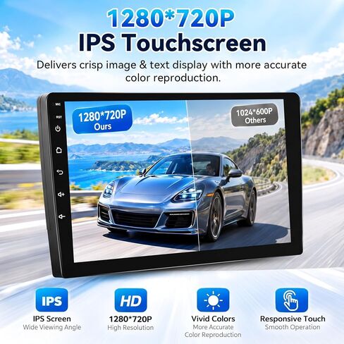 2G/64G Android 13 Car Stereo for Hyundai Elantra 2007-2010 Radio with Wireless Apple Carplay&Android Auto GPS Navigation, 9" Touchscreen Bluetooth Hi-Fi Audio/WiFi/SWC/USB+Backup Camera&Mic in Kuwait