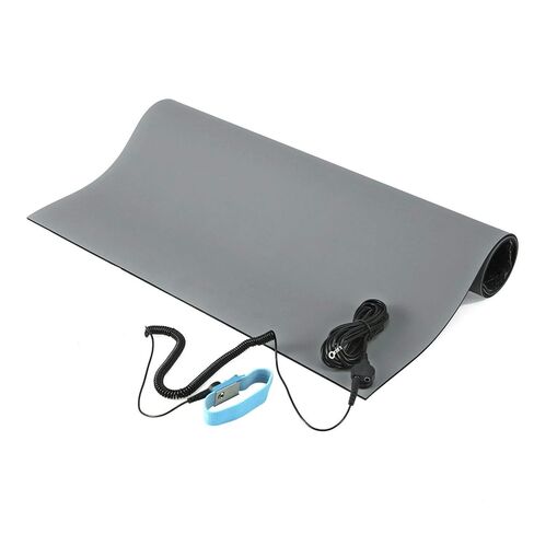 MWRF Source™ ESD Mat Kit with Wrist Strap and Grounding Cord (0.07 inches) (18" x 30", Gray) in Kuwait