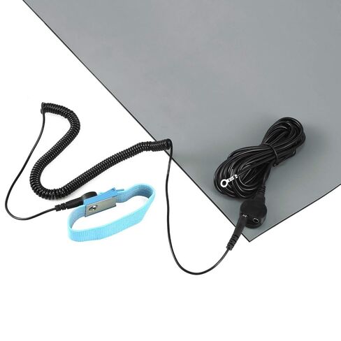 MWRF Source™ ESD Mat Kit with Wrist Strap and Grounding Cord (0.07 inches) (18" x 30", Gray) in Kuwait