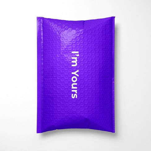 Rollo Bubble Mailers 7.25x12 بوصة - مظاريف مبطنة أرجوانية (25 حزمة) - أكياس بريدية ذاتية الغلق لحزم الشحن - لوازم بريد الأعمال الصغيرة - مقاومة للماء 7.25 × 12 فقاعات بريدية مع رسالة in Kuwait