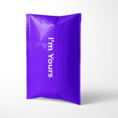 Rollo Bubble Mailers 7.25x12 بوصة - مظاريف مبطنة أرجوانية (25 حزمة) - أكياس بريدية ذاتية الغلق لحزم الشحن - لوازم بريد الأعمال الصغيرة - مقاومة للماء 7.25 × 12 فقاعات بريدية مع رسالة in Kuwait