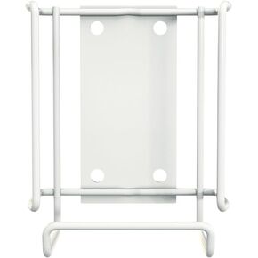 WIPESPLUS Wall Bracket Wipes Canister Holder with Screw and Tape Mounting Hardware for Supermarkets, Retail, and Business, 6.5 Inches, White in Kuwait