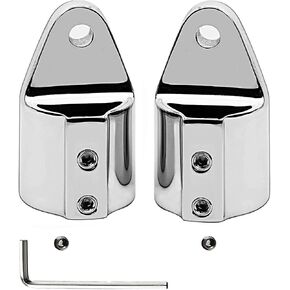 Marine Pair 316SS Heavy Duty Bimini Top Cap External Eye End Boat Fittings with Two Screws Hardware Fits 7/8" or 1" OD Round Tube in Kuwait