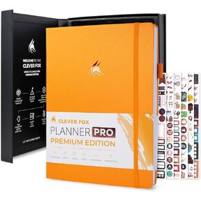 Clever Fox Planner Pro Premium – Luxurious Weekly & Monthly Planner with Budget Organizer for Productivity & Goals, Undated, A4 (Navy Blue) in Kuwait