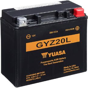 Yuasa YUAM720GZ GYZ20L Factory Activated GYZ Series AGM Battery in Kuwait