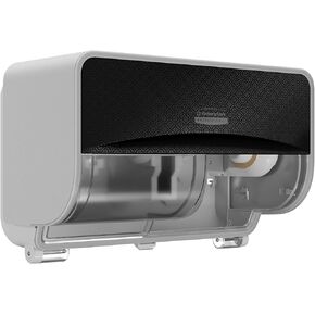 Kimberly-Clark Professional ICON Coreless Standard Roll Horizontal Toilet Paper Dispenser 2 Roll (58722), with Black Mosaic Design Faceplate, 7.9" x 12.4" x 6.42" (Qty 1) in Kuwait