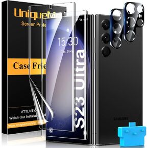 UniqueMe [عبوة من 3 قطع متوافقة مع واقي شاشة Samsung Galaxy S20 FE/Galaxy S20 FE UW من الزجاج المقوى عالي الدقة [بدون فقاعات] [صديق للحافظة] [دعم بصمات الأصابع] in Kuwait