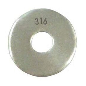 Small Parts 316 Stainless Steel Flat Washer, Plain Finish, 5/8" Hole Size, 11/16" ID, 1-1/2" OD, 0.075" Nominal Thickness (Pack of 10) in Kuwait