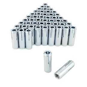 QWORK Drop-in Anchor, 100 Pcs 3/8"-16 Inner Female Thread Expansion Anchor, Zinc Plated Surface Drop in Anchors for Solid Concrete(Only) in Kuwait