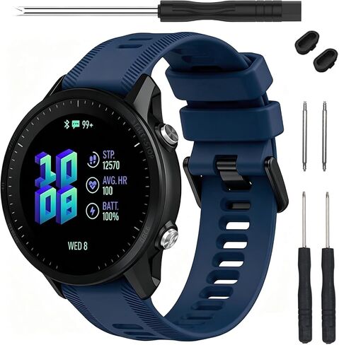 TopPerfekt Band for Garmin Forerunner 955 Watch - Soft Silicone ReplacementBand Strap for 955 Smart Watch Compatible with Women Men in Kuwait