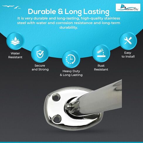MARINE CITY 316 Grade Stainless Steel Durable Deck Flush Mounting Base Flag Socket Grade T-Handle (Fits for 1 Inch Pole) for Boats – Yachts – Marines – Hardware Accessories (Pack of 1) in Kuwait