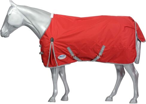 WeatherBeeta ComFiTec Classic Standard Neck Lite Horse Blanket, Red/Silver/Navy, 75" in Kuwait