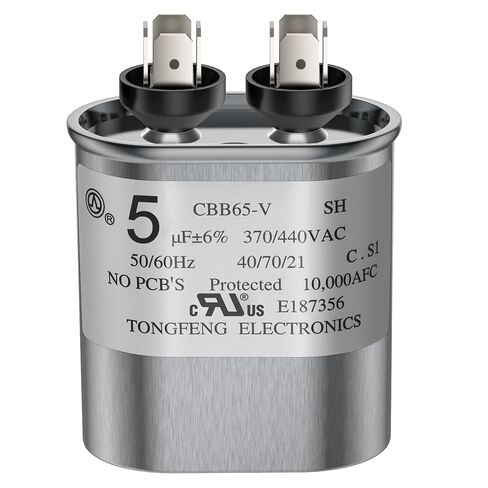 10 MFD مكثف 10 فائق التوهج ± 6% 370/440 VAC CBB65B مكثف دائري مزدوج التشغيل، مكثف تشغيل المحرك مدرج في قائمة UL لمكيف الهواء بمضخة حرارية باردة ومكثف محرك المروحة in Kuwait