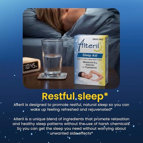 Biotab Nutraceuticals Alteril مساعد النوم مع L-Tryptophan، أقراص 30 لكل قطعة (قد تختلف العبوة) in Kuwait