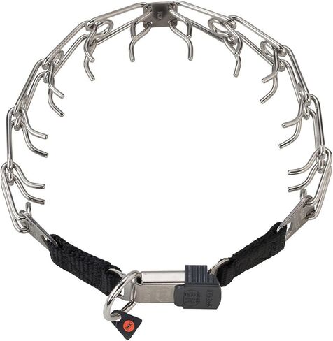 Herm Sprenger - طوق تدريب الكلاب فائق النعومة مع ClicLock - كروم - مقاس رقبة 3.20 مم × 18 بوصة، طول سلسلة 22 بوصة in Kuwait